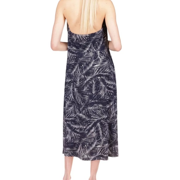 🆕MICHAEL MICHAEL KORS Ladies Navy Open Back Unlined Chain-link Strap Midi
Dress - Picture 3 of 14